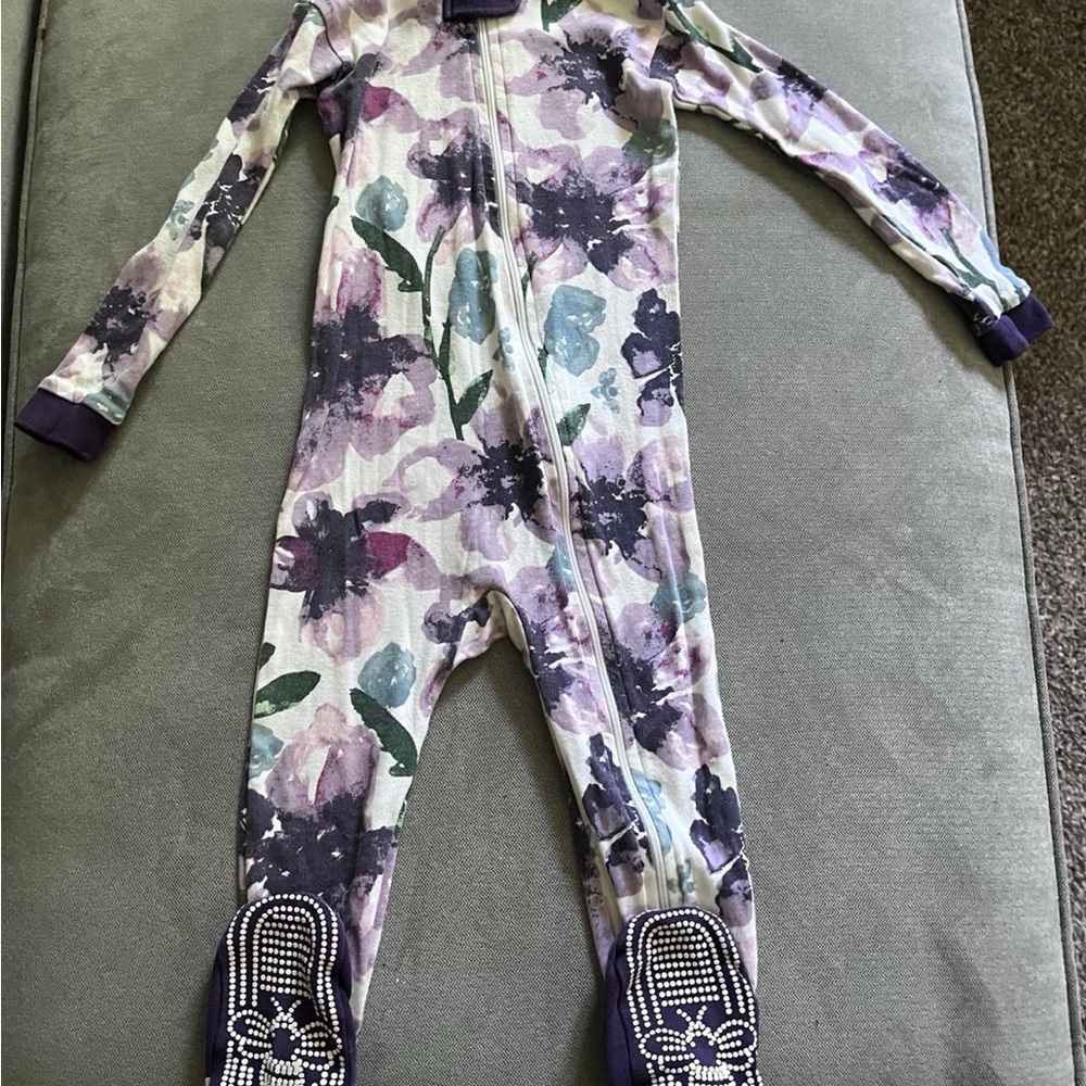 Burt's Bees Baby Purple and Green Footies